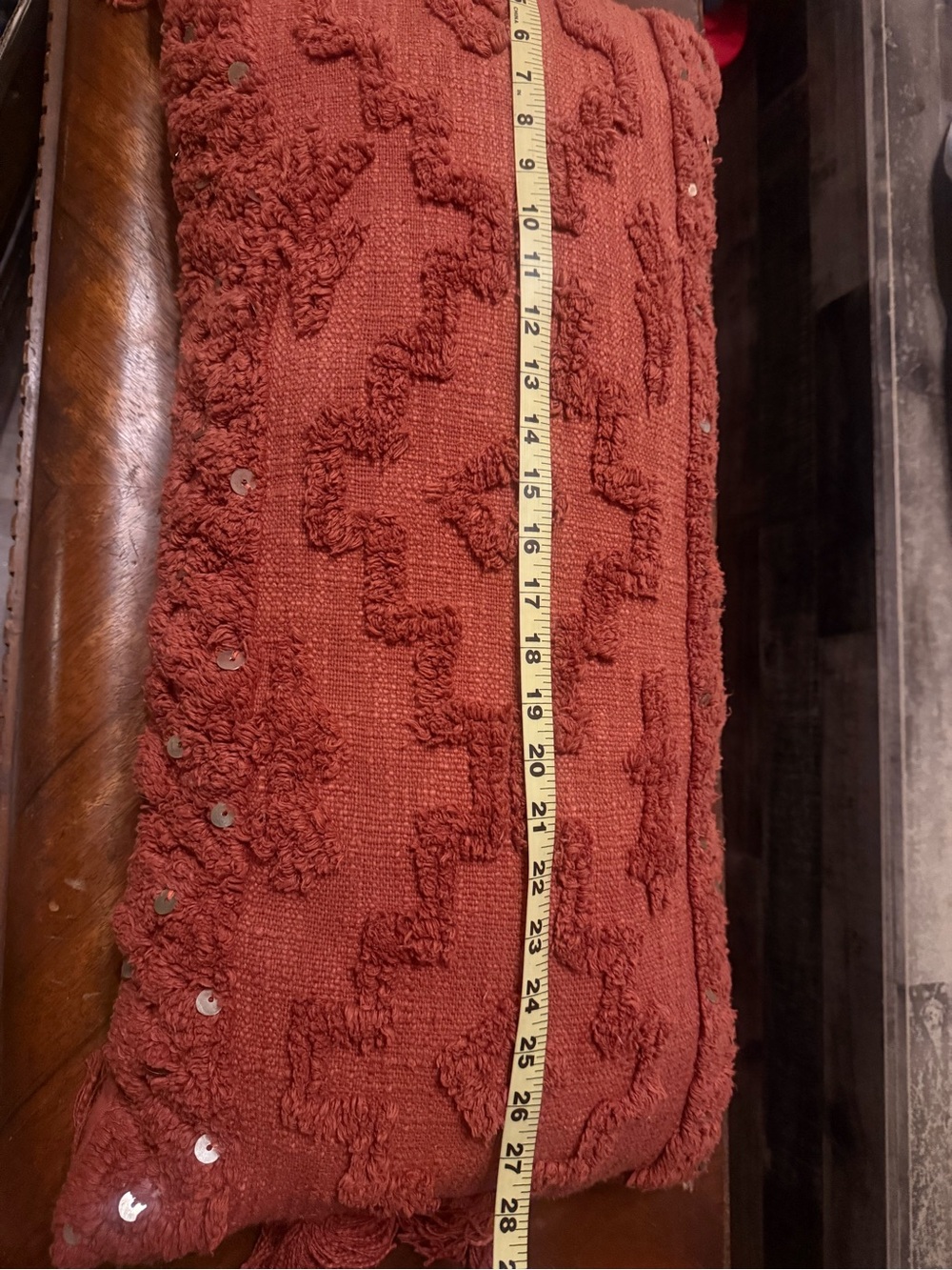 Opalhouse Rust Red Textured Accent Pillow